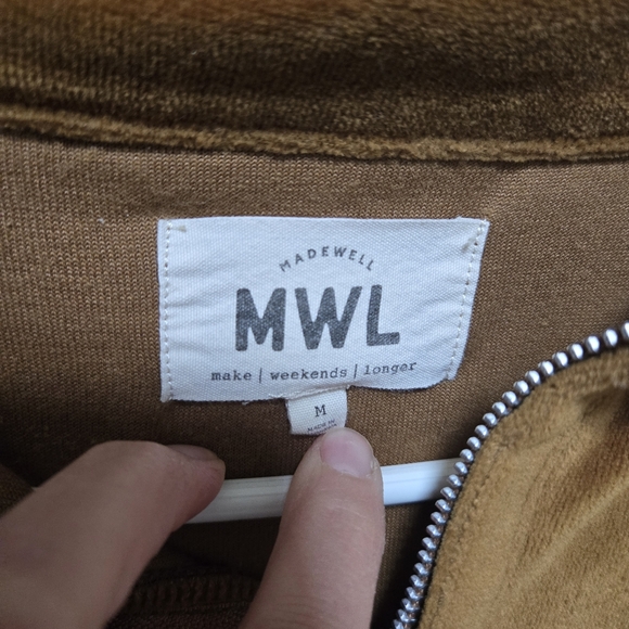 Madewell MWL Velour 1/2 Zip Sweatshirt Pullover Size Women's Medium - Picture 2 of 4